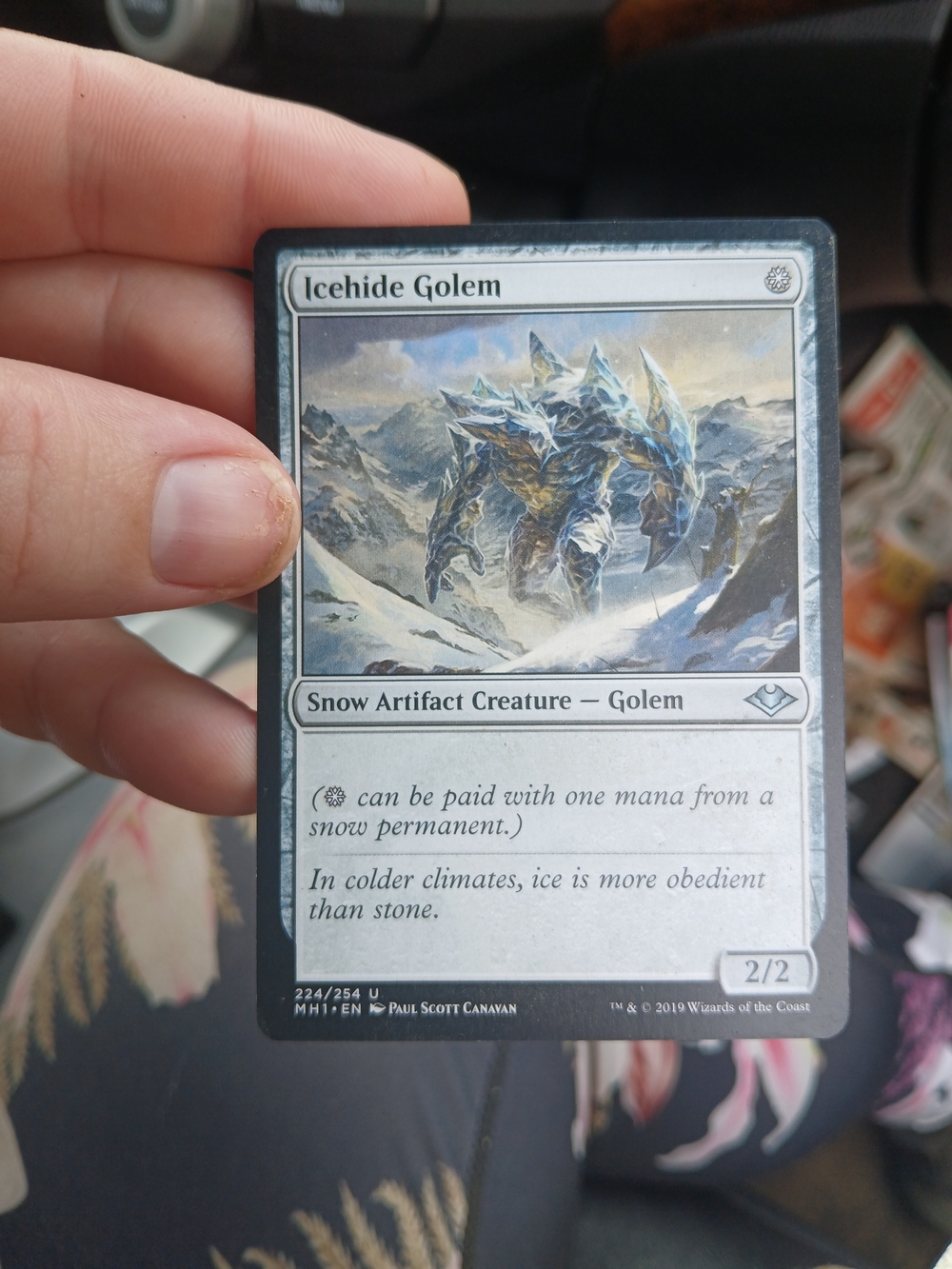 Icehide Golem - White Magic: The Gathering Card X4